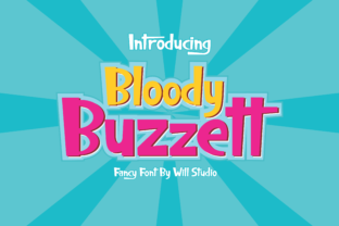 Bloody Buzzett: A Playful Display Font for Crafty Creations