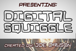 Digital Squiggle: A Glitchy Retro Sci-Fi Font for Futuristic Web Design