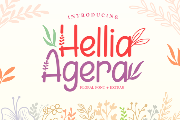 Hellia Agera: A Floral Display Font for Elegant Design Projects