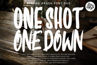 One Shot One Down: A Bold Display Font Duo for Web Design and Digital Branding
