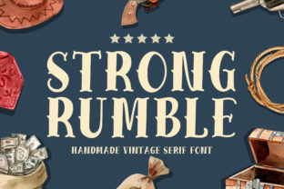 Strong Rumble: A Vintage Display Font for Nostalgic Brand Identities