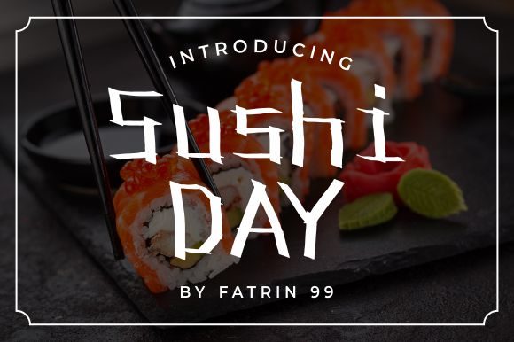 Sushi Day: A Unique Display Font for Editorial Design Projects