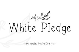 White Pledge: A Whimsical Display Font for Creative Projects